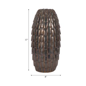 HAMDENROSE BROWN VASE 17 (IN) 8