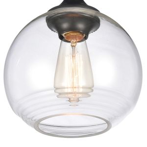 Angie 8'' Wide 1-Light Semi Flush Mount - Matte Black 5