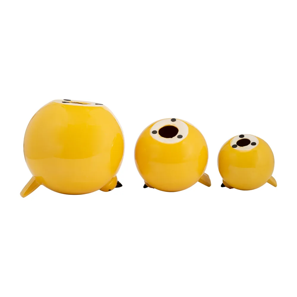 HARKENLEY SET OF 3 YELLOW DECOR 7 (IN)