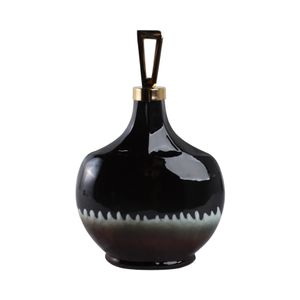 ELMONTGROVE BLACK GLASS VASE 16 (IN) 1