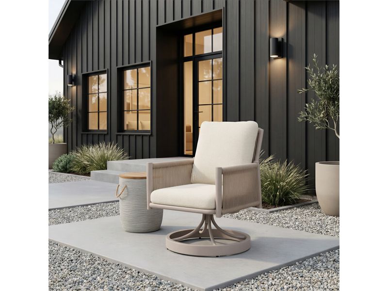 Rivan Swivel Dining Chair Beige 2