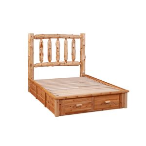 Cedar Log Footboard Dresser for Platform Bed - Three Drawer - Cal King - Vintage 7