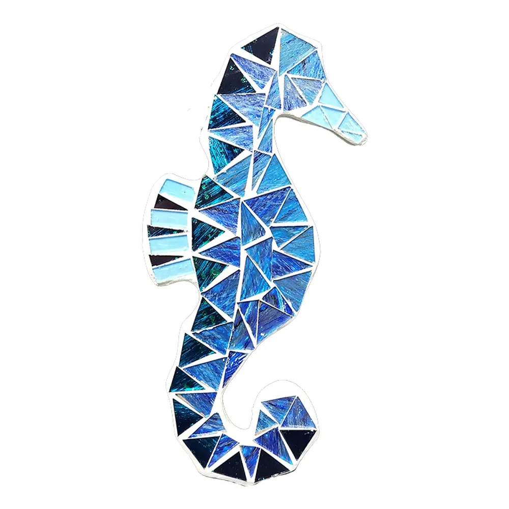 8" MOSAIC SEAHORSE