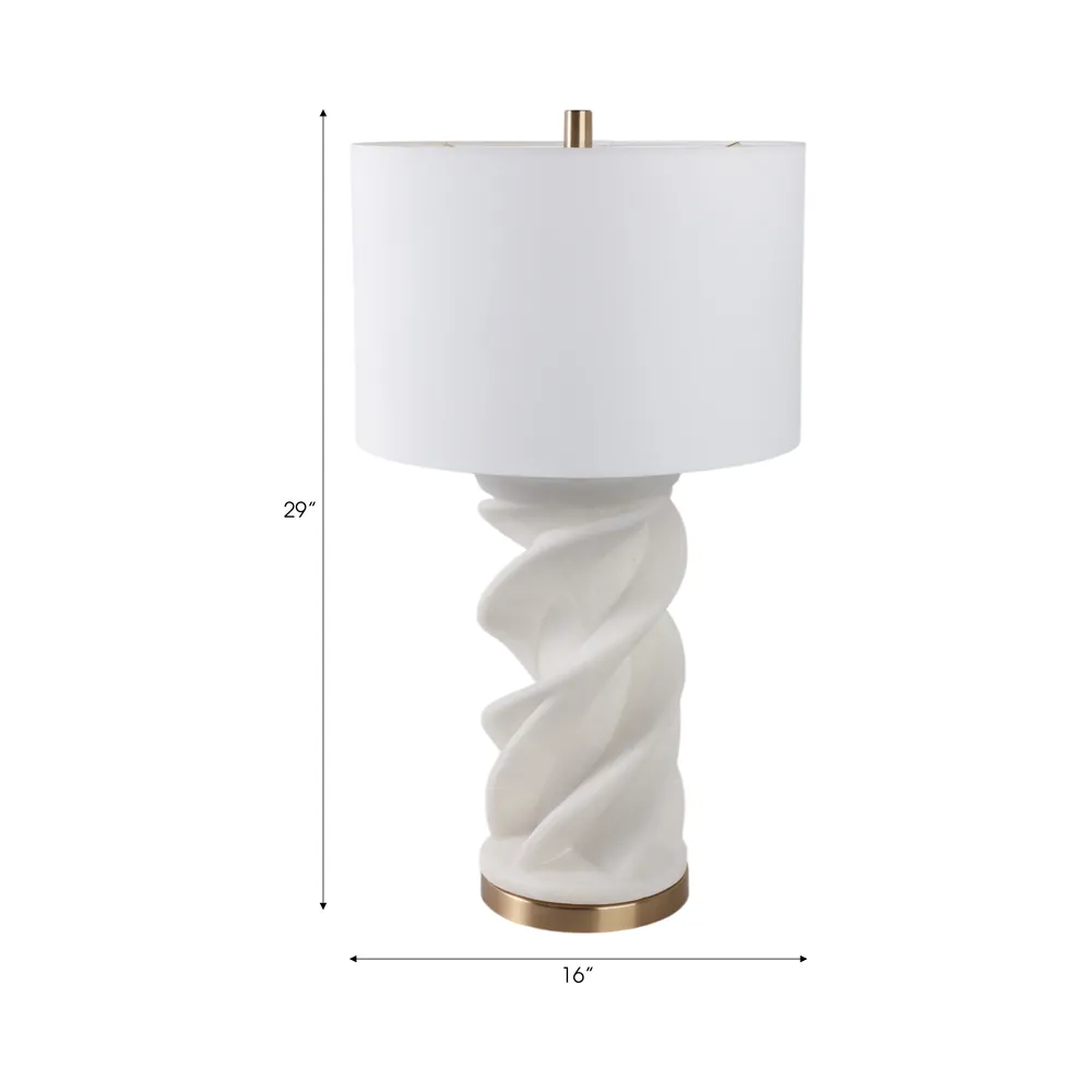 HAYFIELDMORE WHITE LAMP 30 (IN)