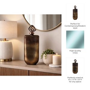 FINLEYGROVE BRONZE GLASS VASE 20 (IN) 10