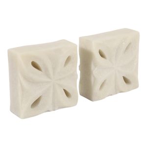 ROSEGATE SET OF 2 WHITE BOOKENDS 6 (IN) 4