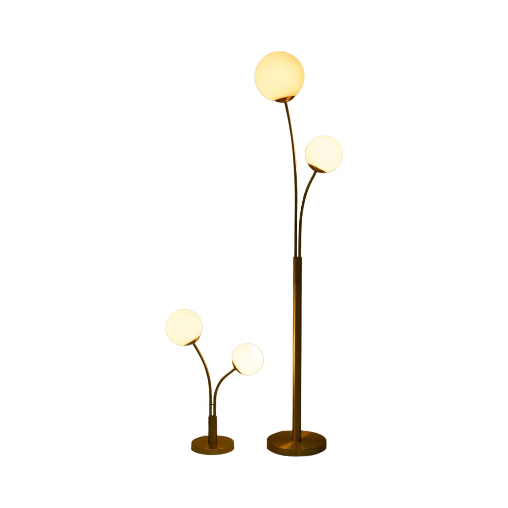 WADETON SET OF 2 GOLD LAMPS 64 (IN)