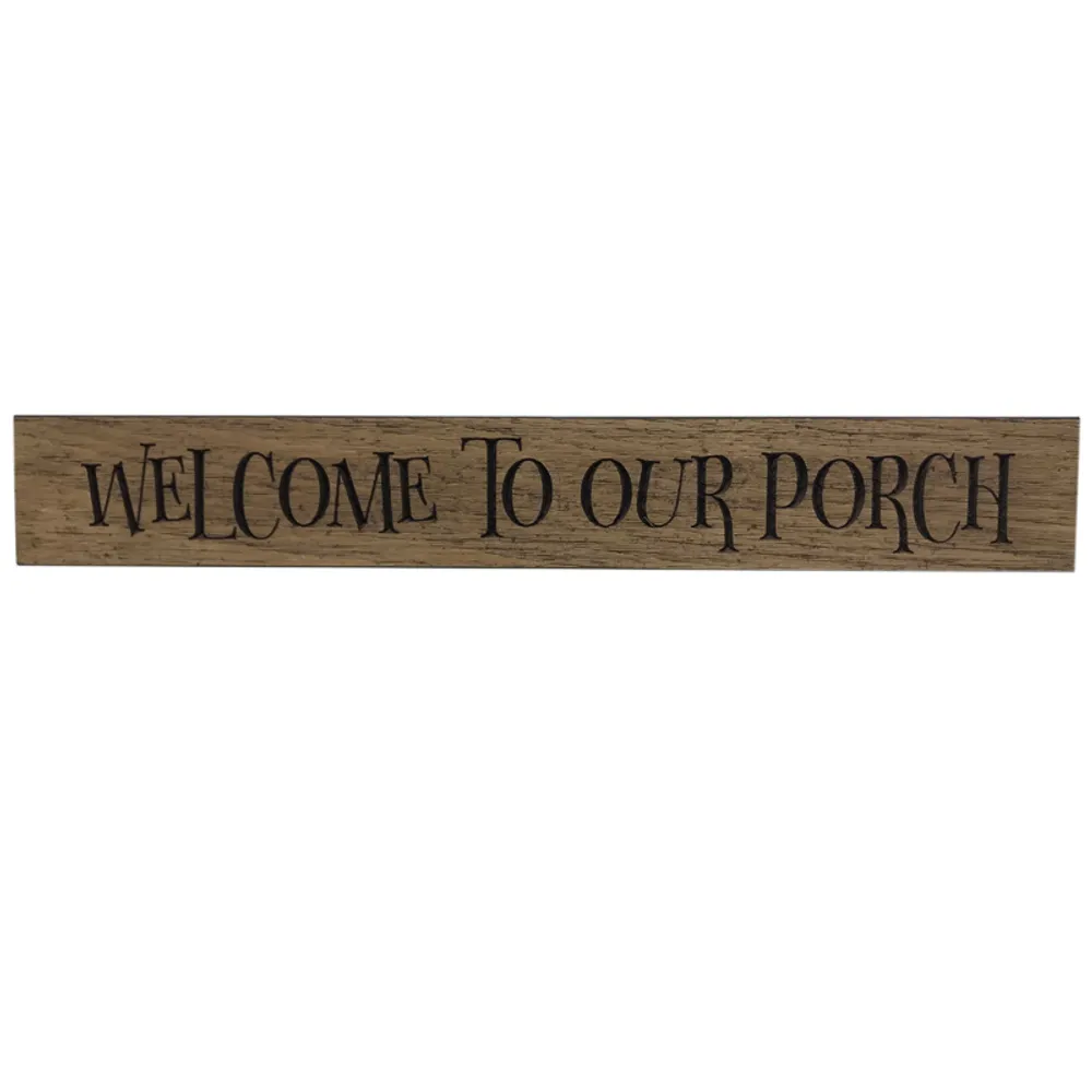 24" USA WELCOME/PORCH ROUTED BARNWOOD SI