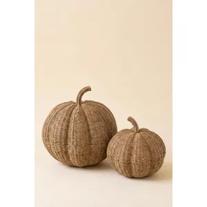 Set of 2 Giant Woven Vine Pumpkins 6