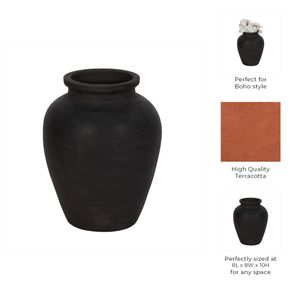 HAWLEYWORTH BLACK VASE 11 (IN) 9