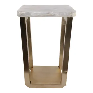 ADLERBURN WHITE TABLE 25 (IN) 4
