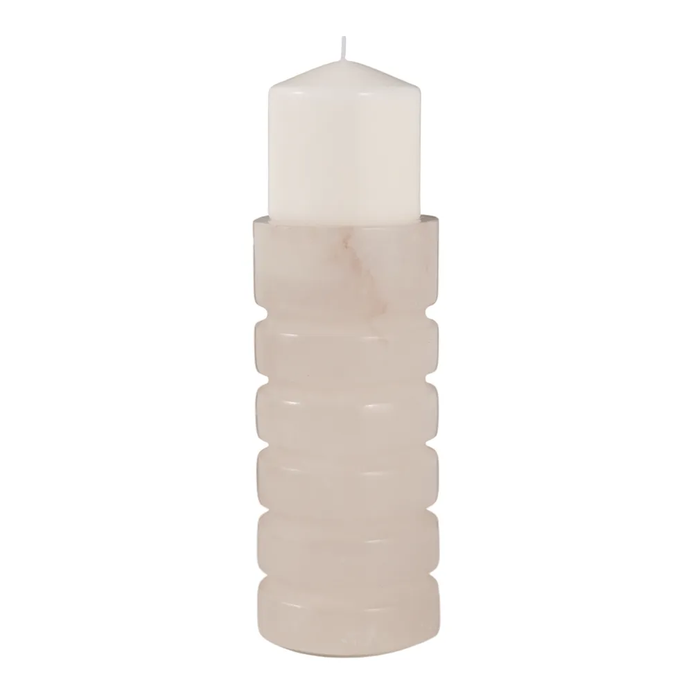 FERRISSIDE WHITE CANDLE HOLDER 8 (IN)