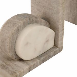 DAYTONVIEW SET OF 2 IVORY BOOKENDS 6 (IN) 5