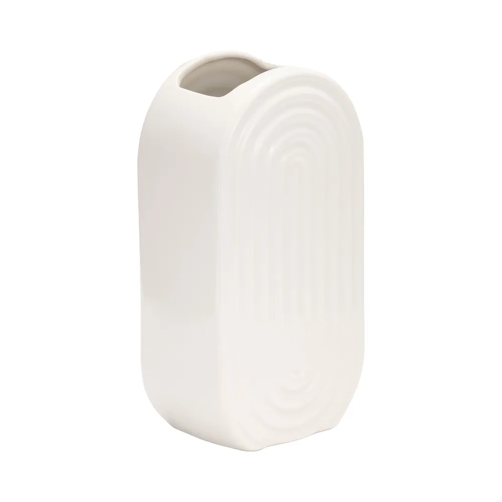 ELTONLAND WHITE VASE 9 (IN)