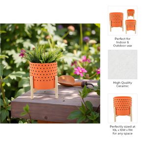 MORTONVALE ORANGE PLANTER 11 (IN) 5
