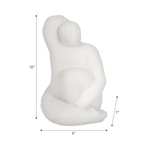 10" RAISED ARM POSING FIGURE, WHITE 10