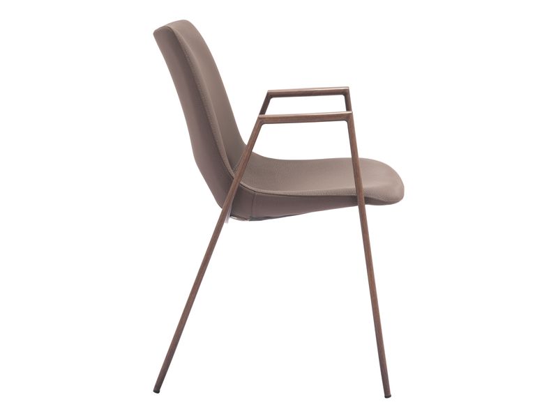 Desi Dining Chair Brown & Walnut 3