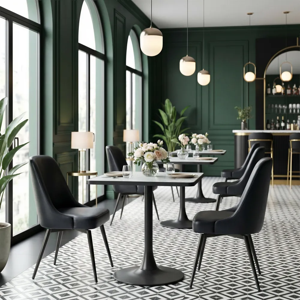 Spot Bistro Table Gray & Black