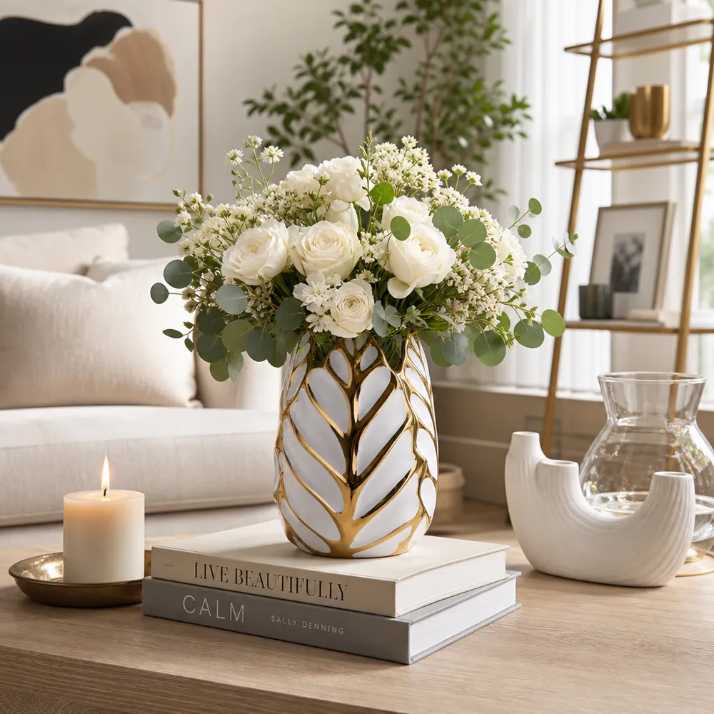 COLEHAM GOLD VASE 8 (IN)