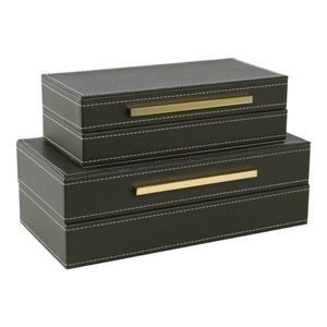 ROCKGROVE SET OF 2 GREEN BOXES 5 (IN) 6