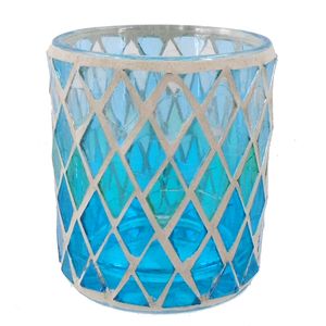 3" BLUE/WHITE CANDLECUP 1