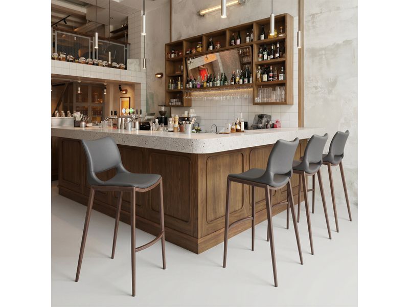Ace Barstool Dark Gray & Walnut 2