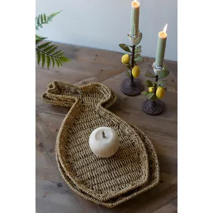 Set of 2 Woven Vine Rabbit Trays 3