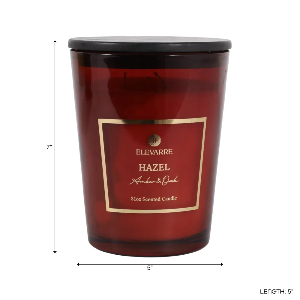 ROWANSTONE HAZEL AMBER & OAK CANDLE 7 (IN)