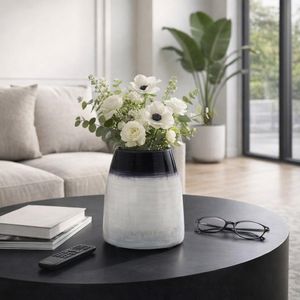 BISHOPFIELD BLUE GLASS VASE 8 (IN) 12