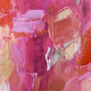 Pink Flush Abstract Framed Wall Art 5