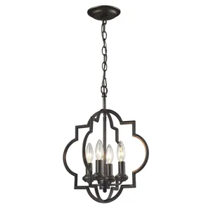 Chandette 14″ Wide 4-Light Chandelier - Oil Rubbed Bronze 1