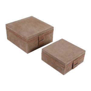 DEANLAND SET OF 2 TAN BOXES 5 (IN) 5