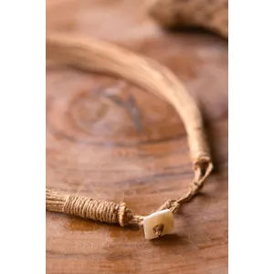 Multi-Layered Natural Jute with Shell Cluster Necklace 6