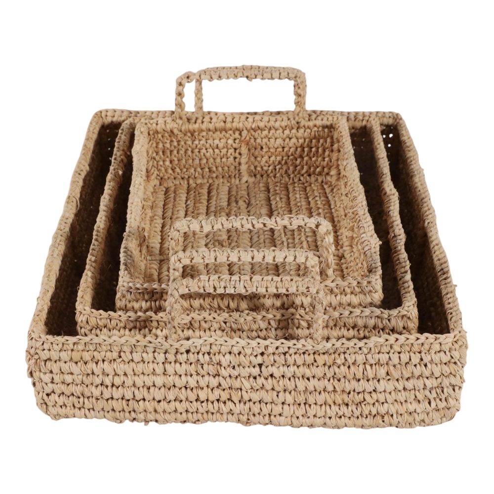 FLINTGROVE SET OF 3 BROWN TRAY 5 (IN)