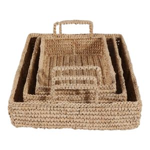 FLINTGROVE SET OF 3 BROWN TRAY 5 (IN) 5