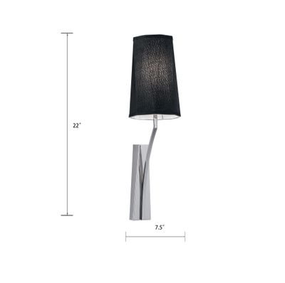 Diamond 22″ High 1-Light Sconce - Polished Nickel