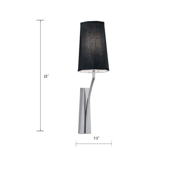 Diamond 22'' High 1-Light Sconce - Polished Nickel