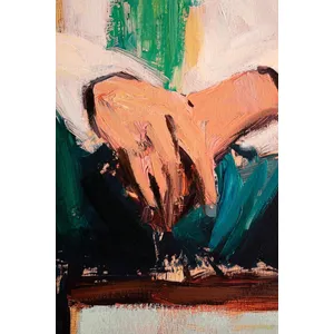 Framed Sitting Cowboy Painting 4