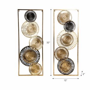 GRADYPARK SET OF 2 GOLD METAL WALL 32 (IN) 8