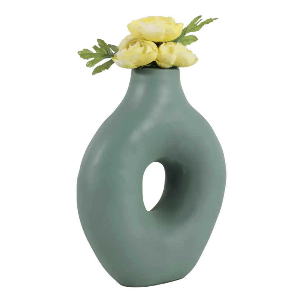 ELROYSHAW GREEN VASE 12 (IN)