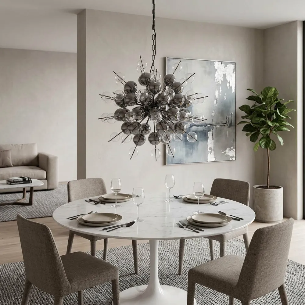 DEMPSEYWAY GRAY CHANDELIER 28 (IN)