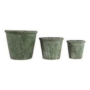 GARLANDPARK SET OF 3 GREEN PLANTER 13 (IN) 4