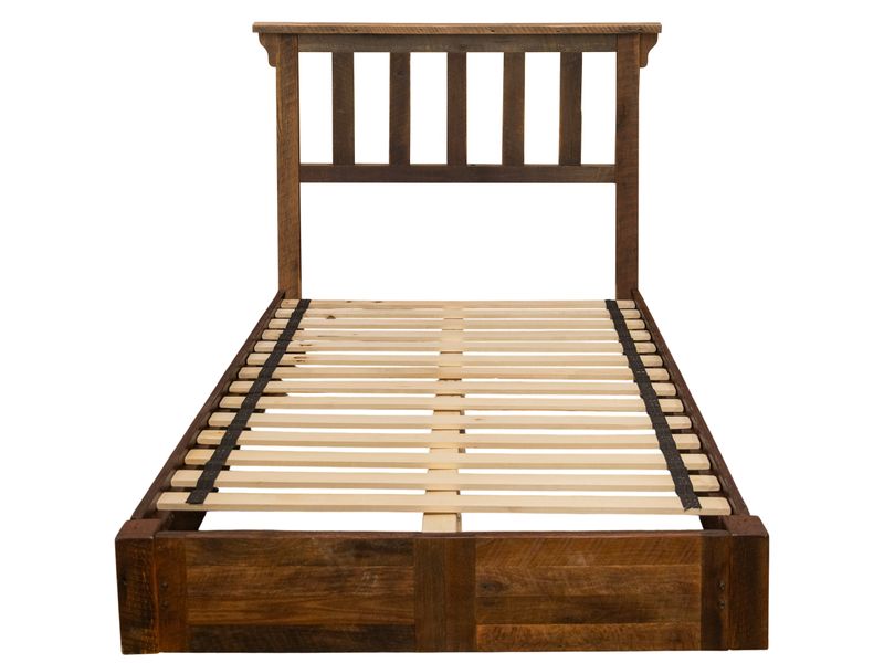Barnwood Post Platform Bed - King 3