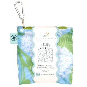 Hydrangea Bloom blu Reusable Shopping Tote Bag 5