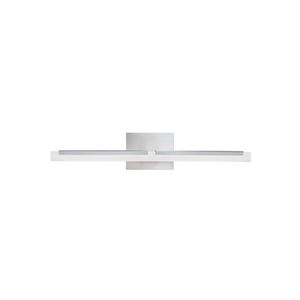 Double L 26'' Wide Integrated LED Vanity Light - Brushed Nickel 1