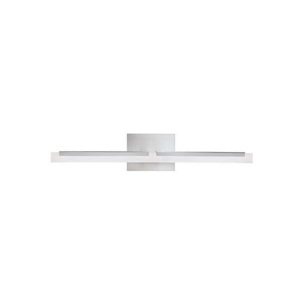 Double L 26'' Wide Integrated LED Vanity Light - Brushed Nickel