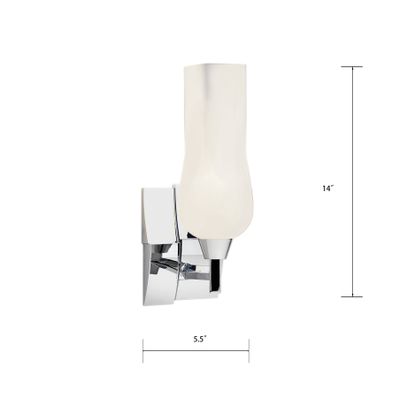 Fleur 14″ High 1-Light Sconce - Chrome