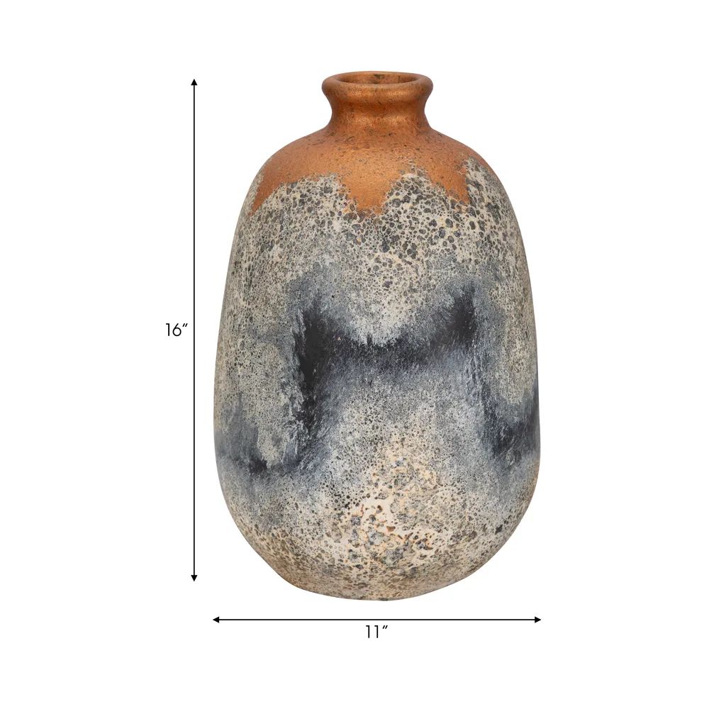 HOLLYROSE BLUE VASE 17 (IN)