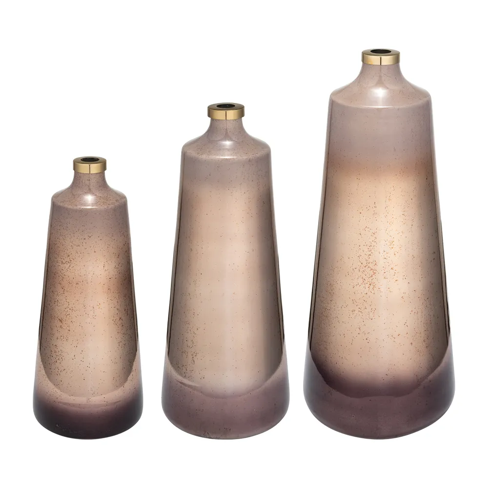 BRYNBURN GOLD GLASS VASE 21 (IN)