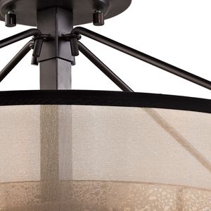 Diffusion 18'' Wide 3-Light Semi Flush Mount - Oil Rubbed Bronze 5